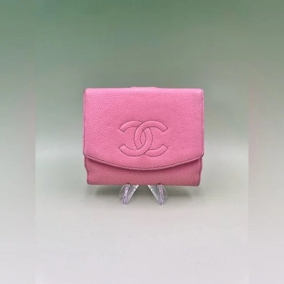 Chanel Pink Caviar Leather Bifold Wallet - Picture 2 of 8